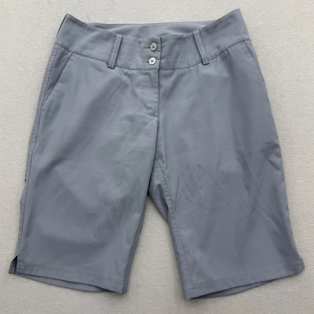 Adidas Golf Shorts Womens 6 Grey Climalite Performance Bermuda‎ Athletic